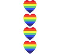 50 pcs LGBT Rainbow Heart Stickers 1 Design Sealing Sticker Valentine’s Day Label Adhesive Seals 2.5cm for Celebrations Weddings Craft Card Envelope Candy Parade Decoration (Heart (Rainbow))