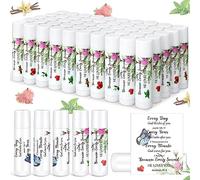 50 Pcs Lip Balm Bulk Christian Gift for Women Faith Religious Bible Verse Lip Balm Inspirational Gift Scripture Moisturizing Lip Care Product for Coworker Friend Sister Teacher Birthday