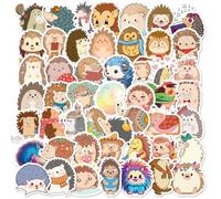 50 Pcs Little Hedgehog Stickers for Skateboard,Luggage,Guitar,Water Bottles,Phone,Animal Cute Style Stickers Waterproof Vinyl,Graffiti Decorate for Teens Girls Children Motivate Gift
