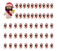 50 PCS Little Jesus Figures, 2025 NEW Mini Jesus Figurines in Bulk, Tiny Pocket Rubber Love You Figure for Religious Party Favors, Sunday School, Baptism Gift, Easter Egg Stuffers(Red)