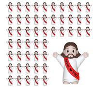 50 Pcs Little Jesus Figures,Mini Jesus Figurines,Easter J-esus Loves You Tiny Christ Toys to Hide and Seek,Tiny Pocket RubberJesus,for Religious Party Favors,Sunday School,Easter Egg Stuffers