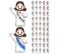 50 Pcs Little Jesus Figures, Mini Jesus Figurines Tiny Statues for Easter Egg Stuffers, Hide and Seek Games, Sunday School, Religious Party Favors and Faith-Based Sharing