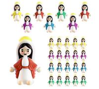 50 Pcs Little Virgin Mary Figurines Miniature Virgin Mary Doll to Hide and Seek Religious Gifts Catholic Blessed Mother Sculpture Home Decor Christ Savior Doll Favor for Hide Christmas Party Favors