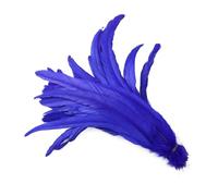 50 Pcs/Lot Colored Rooster Tail Feathers for Crafts Carnival Party Decoration 25-40 Cm Handicraft Accessorie Royal Blue 25-30CM