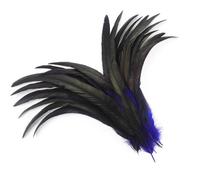 50 Pcs/Lot Colorful Rooster Tail Feathers Handicraft Accessories Wedding Party Carnival Home Decoration Royal Blue 25-30cm 10-12inch