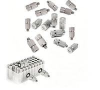 50 pcs Low Pressure Misting Nozzle Brass for Outdoor Cooling System Gardening High Pressure Atomizing Water Spray Mister Heads Threaded 2 Sections Orifice Dia 0.15mm