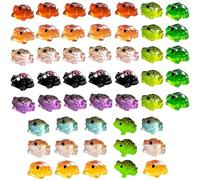 50 PCS Luminous Mini Resin Frogs, Mini Resin Animals, Noctilucent Frog Toys, Aesthetically Pleasing Frogs Suitable for Potted Plant Decoration Doll House Decorations Gifts