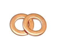 50 Pcs M5 x 9 x 1.0mm Copper Flat Gasket,Copper Metric Sealing Washers Flat Washers Assortment Kit
