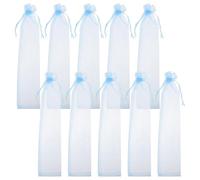 50 Pcs Mesh Drawstring Pouches for Folding Breathable Gauze Bags | Small Carry Pouches, Minimalist Elegance, Drawstring Closure, Fine Craftsmanship, for Hand Fan Storage and Small Items