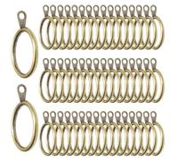 50 Pcs Metal Curtain Rings 38mm in Antique Brass for Hanging Window and Pole - Eyelet Design