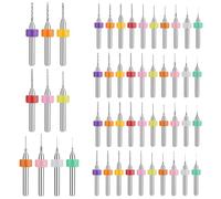 50 Pcs Micro Drill Bit Set Micro Drill Bits Tungsten Steel PCB Print Circuit Board Flute CNC Router Bits Shank for Rough Stone Jewelry Punching Engraving (0.3-1.2 mm)