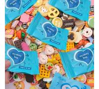 50 Pcs Mini Glow in The Dark Food Resin Models, Mystery Blind Bag Tiny Resin Figures Luminous for Garden Accessories, Birthday Party Gift, DIY Crafts, Ornaments