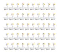 50 Pcs Mini Goose Resin Geese Figures Miniature Gooses Statue Desk Decor Little Small Swans Figures for Cake DIY Crafts Micro Fairy Garden Landscape Dollhouse Aquarium Decor (White Goose -50 pcs)