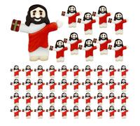 50 Pcs Mini Jesus Figures Little Jesus Figures Bulk with Bible Loves You Religious Tiny Jesus Cute Doll to Hide and Seek Church Favors for Sunday School Activities Party Supplies