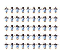 50 Pcs Mini Jesus Figures Rubber Little Jesus Figurine Loves You Religious Little Cute Miniature Tiny Rubber Figures Doll for Hide and Seek, 2025 Sunday Schoo, Baptism Gifts