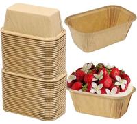 50 PCS Mini Loaf Cake Cases - Non-Stick Greaseproof Baking Liners for Mini Breads- Paper Loaf Pans for Party Favors, Cupcakes, and Oven Safe Baking