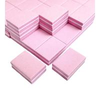 50 Pcs Mini Nail Buffer Blocks Professional 100/180 Grit Sponge Buffing Sanding Block File for Natural Gel Acrylic Nails Nail Buffers Block Manicure Pedicure Tools for Gel Nails Salon Home Use(Pink)