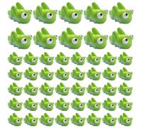 50 Pcs Mini Resin Grasshopper Figures, Bright Green Miniature Resin Animal with Big Eyes, Tiny Bug Ornament, Small Animal Statue for DIY Craft, Micro Landscape, Desktop Decor