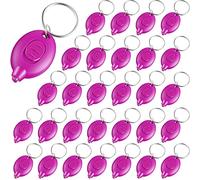 50 Pcs Mini UV LED Keychain Flashlight 395nm UV Light Black Light Keychain Flashlight Portable UV Keychain Flashlight for PET Urine Passport ID Card and Currency, UV Light Key Ring Light Torch