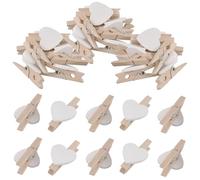 50 Pcs Mini Wooden Pegs, Multicolor Craft Clips for DIY Projects, Photo Displays, Scrapbooking, Home Decor, and More