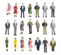 50 Pcs Model People Figures For Oo Gauge Train Scenery 1:50 Scale Mixed Color Plastic Passengers For Railway Layout Diorama Building And Street Scene Decoration With Varied Outfits