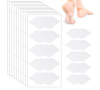 50 Pcs Moleskin for Feet, Blister Plasters Bandages Invisible Waterproof Adhesive Foam Blister Prevention Patches for Heel Foot Toe Chafing Blister Prevention (Transparent)