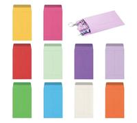 50 Pcs Money Envelopes, Money Envelopes for Cash Gifts, 4.29 X 2.25 Inch Multiple Colors Tiny Envelope, Small Adhesive Cash Envelope for Coin Gifts, Wages, Wedding, Office