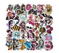 50 PCS Monsters High Stickers Cartoon Sticker Stuff for Water Bottles Luggage Laptop Bike Guitar Car Decals Cute Lilo & Stitch Gifts Party Supplies for Kids Teens Adults