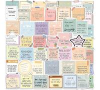 50 Pcs Motivational Journal Stickers - Waterproof Laptop Positivity Diary Stickers - Mental Health Self Care Journal Vinyl Decals for Scrapbook,DIY Crafts - Adults Teens Students Gift Pack