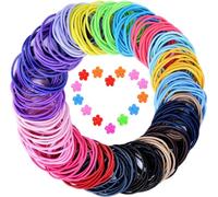 50 PCS Multi Colored Thick Elastic Hair Band-Snag Free Elastics Hair Ties-Thick Hair Ponytail Bobbles- Snag-free elastic mini Baby tie Hair band Holders for Women Girls