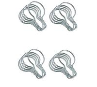 50 Pcs Multi-Purpose Shower Curtain Metal Silver Chrome Hooks