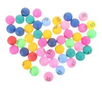 50 Pcs Multicolored Replacement Bingo Balls, Ping Pong Size Numbered Bingo Balls for Bingo Nights, Raffles, and More, Lost Bingo Ball Replacements