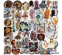 50 Pcs Myth Stickers for Kids Teens Adults Boys Girls Gift,Stickers Pack for Laptop,Skateboard,Luggage,Car,Bike, Cup,Computer,Water Bottle Decor,Mythology Vinyl Waterproof Sticker Decals