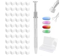 50 PCS Nail Sponges with Metal Grabber and Storage Box, Nail Art Tools Sponge Brushes for Ombré Gradient Designs DIY Manicure (50 PCS)