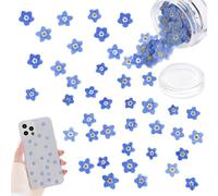 50 Pcs Natural Forget Me Not Dried Flowers Don't Forget Me Pressed Flowers Blue Dry Real Dried Pressed Flowers for Jewelry Candle Card Making DIY Resin Ornaments Nail Art Decorations