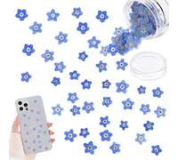 50 Pcs Natural Forget Me Not Dried Flowers Don't Forget Me Pressed Flowers Blue Dry Real Dried Pressed Flowers for Jewelry Candle Card Making DIY Resin Ornaments Nail Art Decorations (Blue)