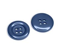 50 Pcs Navy Buttons for Sewing Round 0.75 inch 3/4" Dark Blue 4 Hole Plastic 30L Buttons Bulk Ideal for Jacket Uniforms Workwear School Chef Aprons Pants Bags Craft DIY