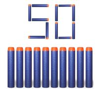 50 pcs Nerf Compatible Refill Bullets Foam Darts - 7.2cm Ammo Ammunition Pack for Nerf N-strike Elite Series Toy Gun