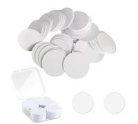 50 Pcs NFC Tags NTAG215 - Blank White Cards & Stickers with Adhesive Back for Easy Fixing - Compatible with TagMo & Amiibo Most NFC-Enabled Devices, 504 Bytes, Waterproof PVC, Storage Box Included