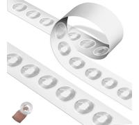 50 Pcs NFC Tags Sticker with NTAG213 Chip Round NFC Stickers Adhesive Labels Transparent RFID Tags Rewritable 144 Bytes Memory Suitable for All NFC-Enabled Devices and Smartphones (Round)