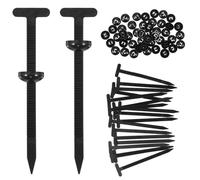 50 Pcs Nylon Universal Cable Tie Buckle Heavy Duty Self-Locking Zip Ties for Car Repair Multipurpose Plastic Cable Ties Tool Grip Auto Zip Tie Buckles for Car Daily Repairing Fix Hole Fastening Black