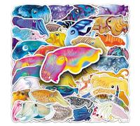 50 Pcs Octopus Stickers Waterproof Cute Ocean Animals Stickers for Water Bottle Laptop Skateboard Luggage Car Bike Phone Scrapbook Helmet,Vinyl Trendy Cartoon Cuttlefish Sticker for Boys Adults