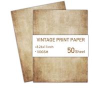 50 Pcs Old Fashioned Letter Paper Retro Writing Double Sided Printer for Decorative Invitations