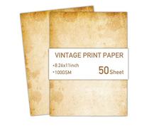 50 Pcs Old Fashioned Letter Paper Retro Writing Double Sided Printer for Decorative Invitations