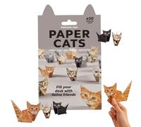 50 PCS Origami Cats Kit, 3D Paper Cats Origami Kit, DIY Papers Models Decorative Craft Set, Creative Craft Activity for Adults Animal Lovers, Handmade Cat Desk Decoration Gift