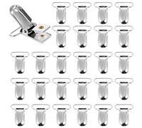 50 PCS Pacifier Suspender Clips Metal Suspender Clips Baby Dummy Clip Pacifier Strap Holder Clips For Pacifier Holders Bibs Clips Suspender Toy Holder Bed Sheet DIY Crafts