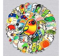 50 Pcs Parrot Stickers for Kids Teens Adults Boys Girls Gift,Stickers Pack for Laptop,Skateboard,Luggage,Car,Bike, Cup,Computer,Water Bottle Decor,Bird Vinyl Waterproof Sticker Decals