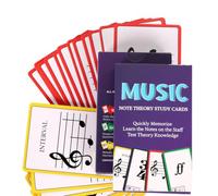 50 PCS Piano Notes Flashcards, Music Flash Cards, Piano Learning Note Cards, and For Beginners Aid Professionals Study Inc