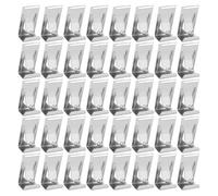 50 Pcs Picture Frame Hook Clip for Wooden Frames and Backboards | Iron Silver Finish, Easy Install and Removal, Bulk Value Pack, Gallery Mounting Prep