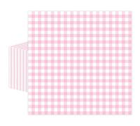 50 PCS Pink Checkered Paper Napkins, Disposable Party Gingham Serviettes Luncheon Napkin Plaid Dinner Beverage Napkin for Picnic Baby & Bridal Shower Wedding Birthday Party Decorations (Pink)